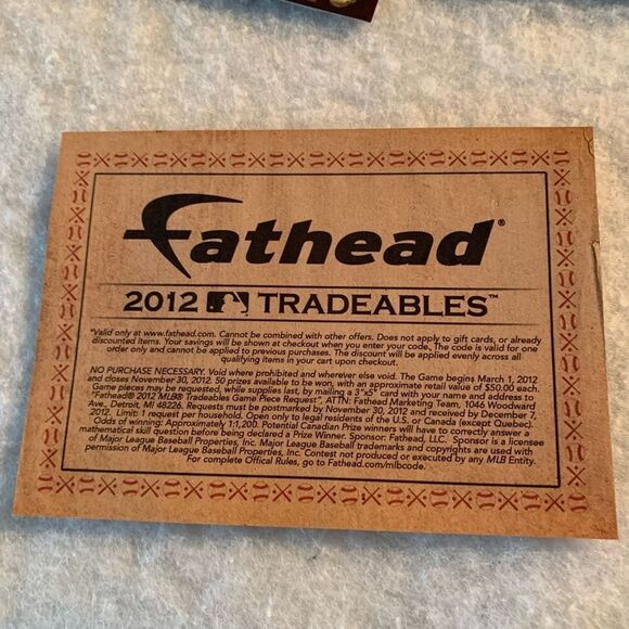 Fathead 2012 MLB Tradeables 5 5x7 Vinyl Graphics - Picture 9 of 10